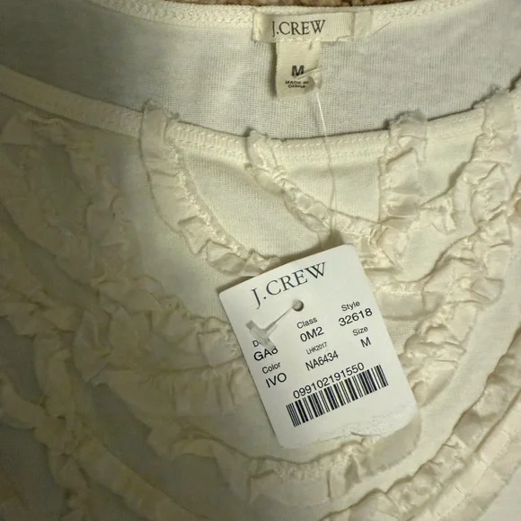 J. Crew Cream Lace Detail Camisole Tank Top New with Tags Womens Medium M - Picture 3 of 3